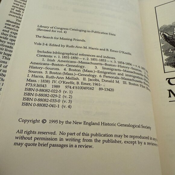 The Search For Missing Friends: Irish Immigrant Advertisements Vol. IV 1857-1860 - Picture 5 of 5